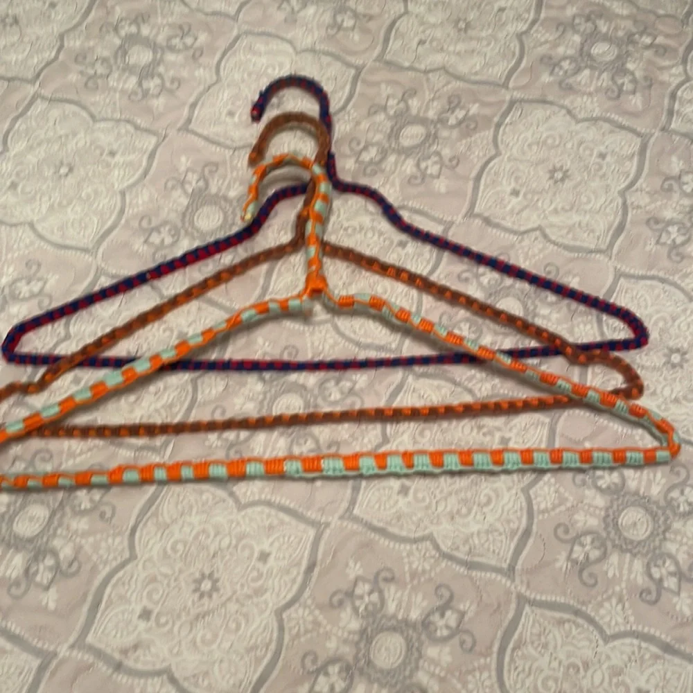 6 Hand Crocheted Clothes Hangers
